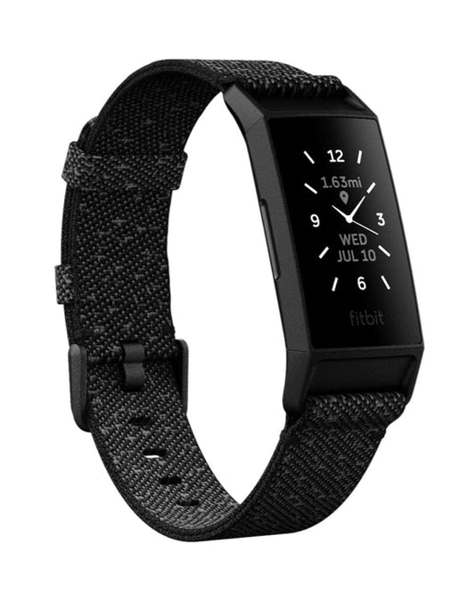 Fitbit Charge 4 Fitness Tracker Granite Reflective Woven/Black SE NFC