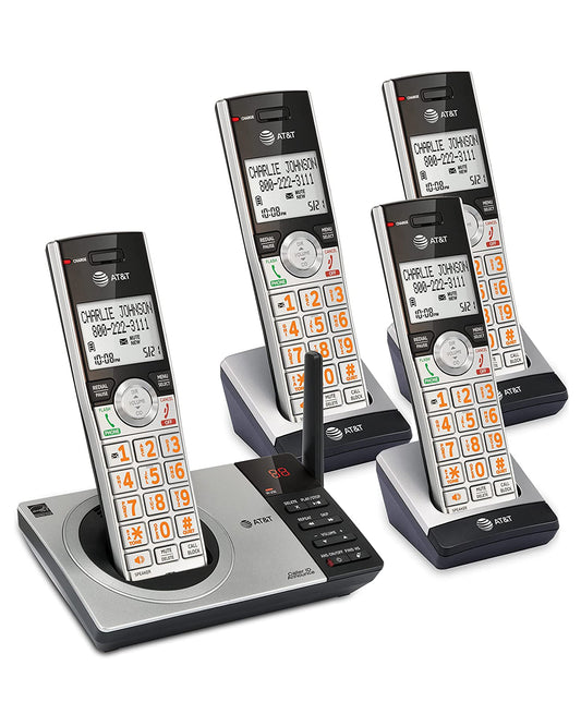 AT&T DECT 6.0 4-Handset Cordless Phone for Home - CL82407