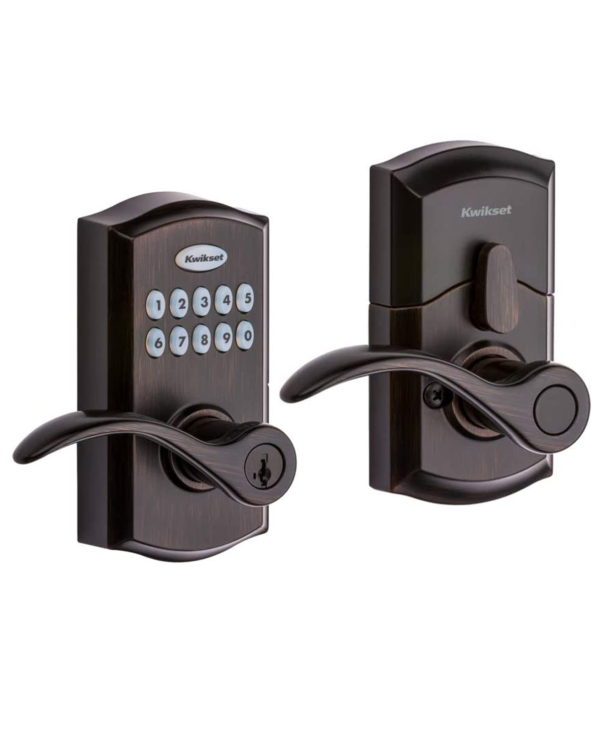 Kwikset SmartCode 955 Keypad Electronic Lever Door Lock Deadbolt Venetian Bronze