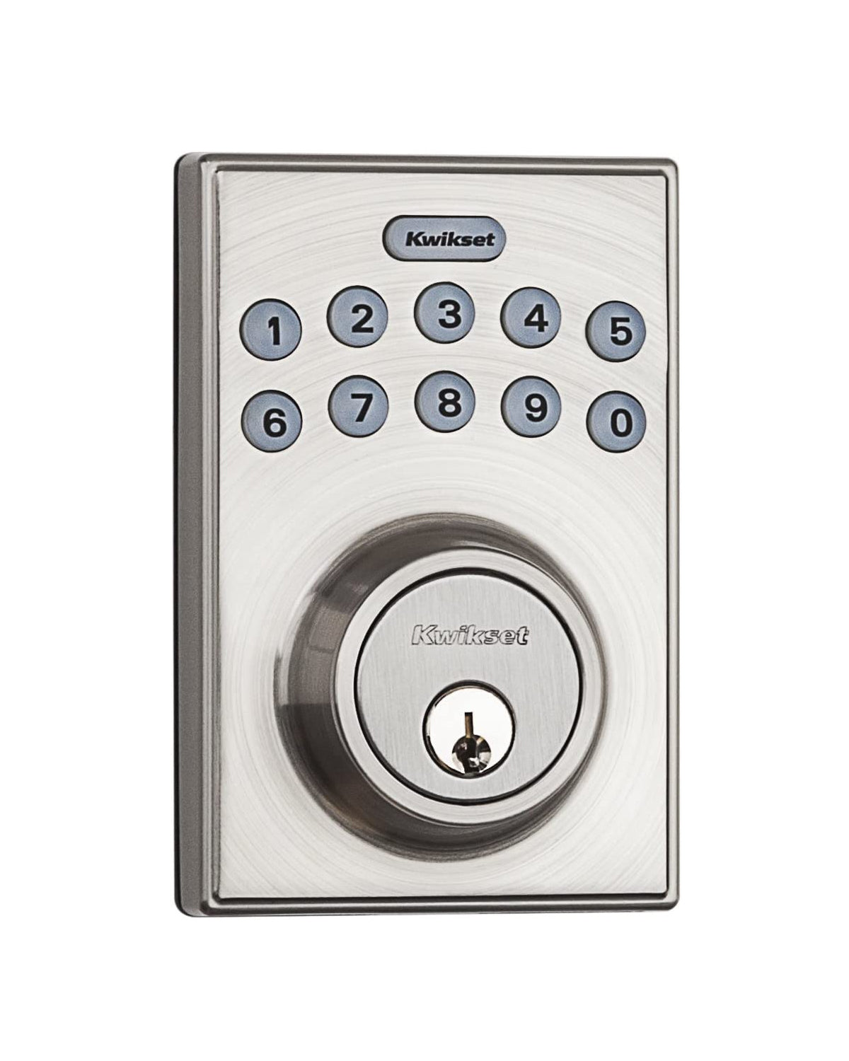 Kwikset Electronic Keypad Single Cylinder Deadbolt 1-Touch Motor Locking 92640-001