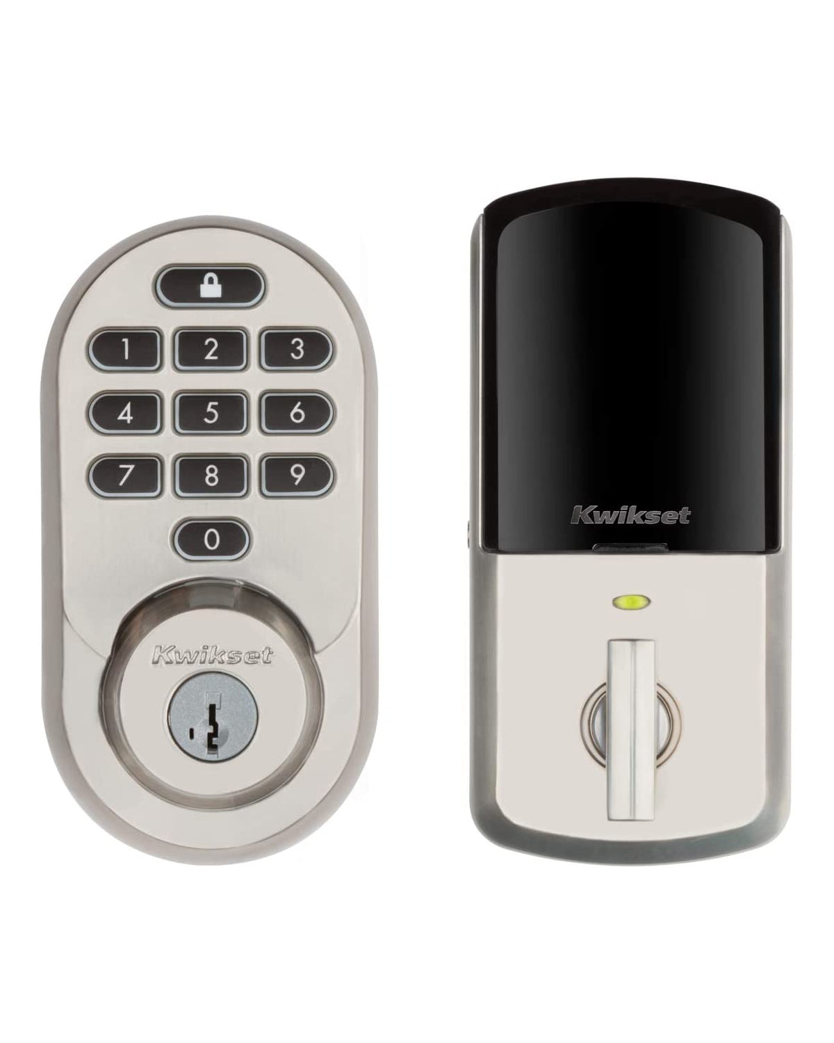 Kwikset Halo Wi-Fi Smart Electronic Lock Keypad Deadbolt Satin Nickel 99380-001