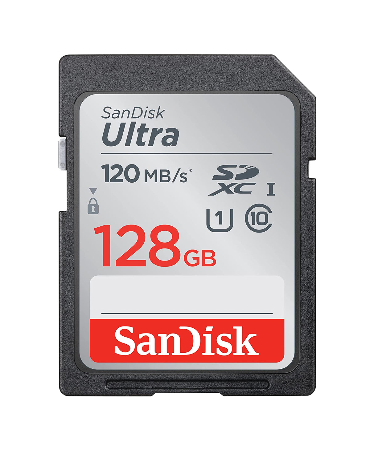 SanDisk 128GB Ultra SDXC UHS-I Memory Card 120MB/s, C10, U1, Full HD, SD Card